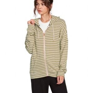 Volcom striped hoodie medium